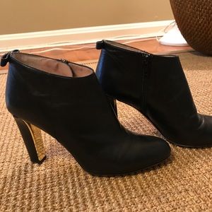 Kate Spade Netta Black Leather Booties